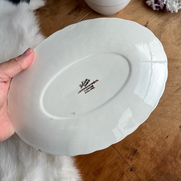 Vintage Solian Ware Floral English Bone China Gravy Boat and Serving Plate - Picture 6 of 6